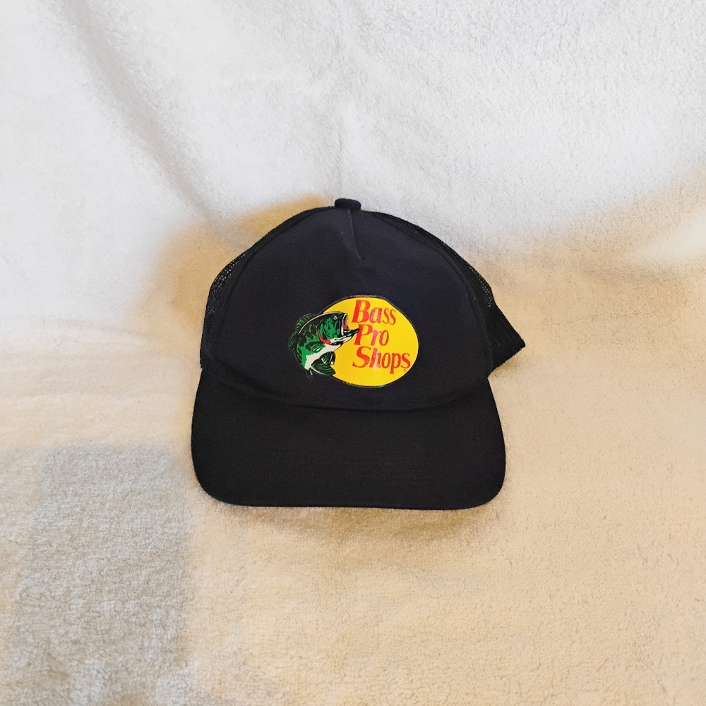 Bass Pro Shops Trucker Hat Navy Blue Mesh Back